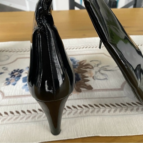 NIB Kemal Tanca Black Patent Leather Knee-High Boots - Size 9.5 - Picture 12 of 16